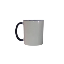 TAZA BLANCA FILO Y ASA AZUL 11 OZ