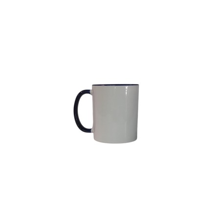 TAZA BLANCA FILO Y ASA AZUL 11 OZ