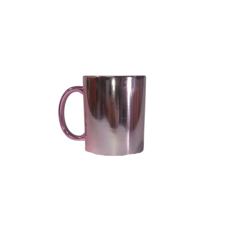 TAZA METALICA ROSA 11 OZ