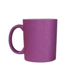TAZA GLITTER MORADO 11 OZ