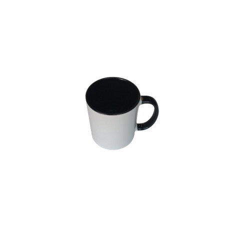 TAZA BLANCA INTERIOR Y ASA NEGRA 11 OZ
